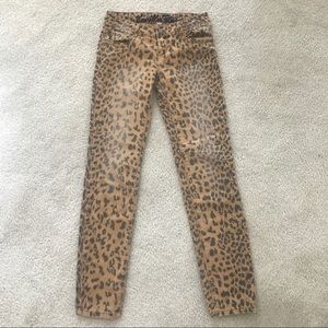 Vanilla Star Leopard Print Skinny Jeans Size 1